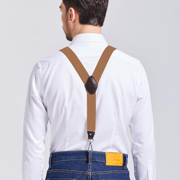Men's Suspenders with Swivel Hooks and Elastic Straps Y-back, for Heavy Duty, Bi - Picture 5 of 5